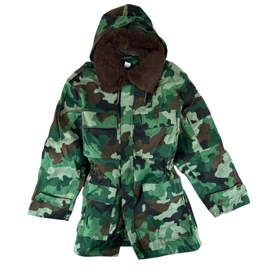 Serbian Army M93 Oak Leaf Camouflage Parka w/ Thermal Liner - Medium 172/100