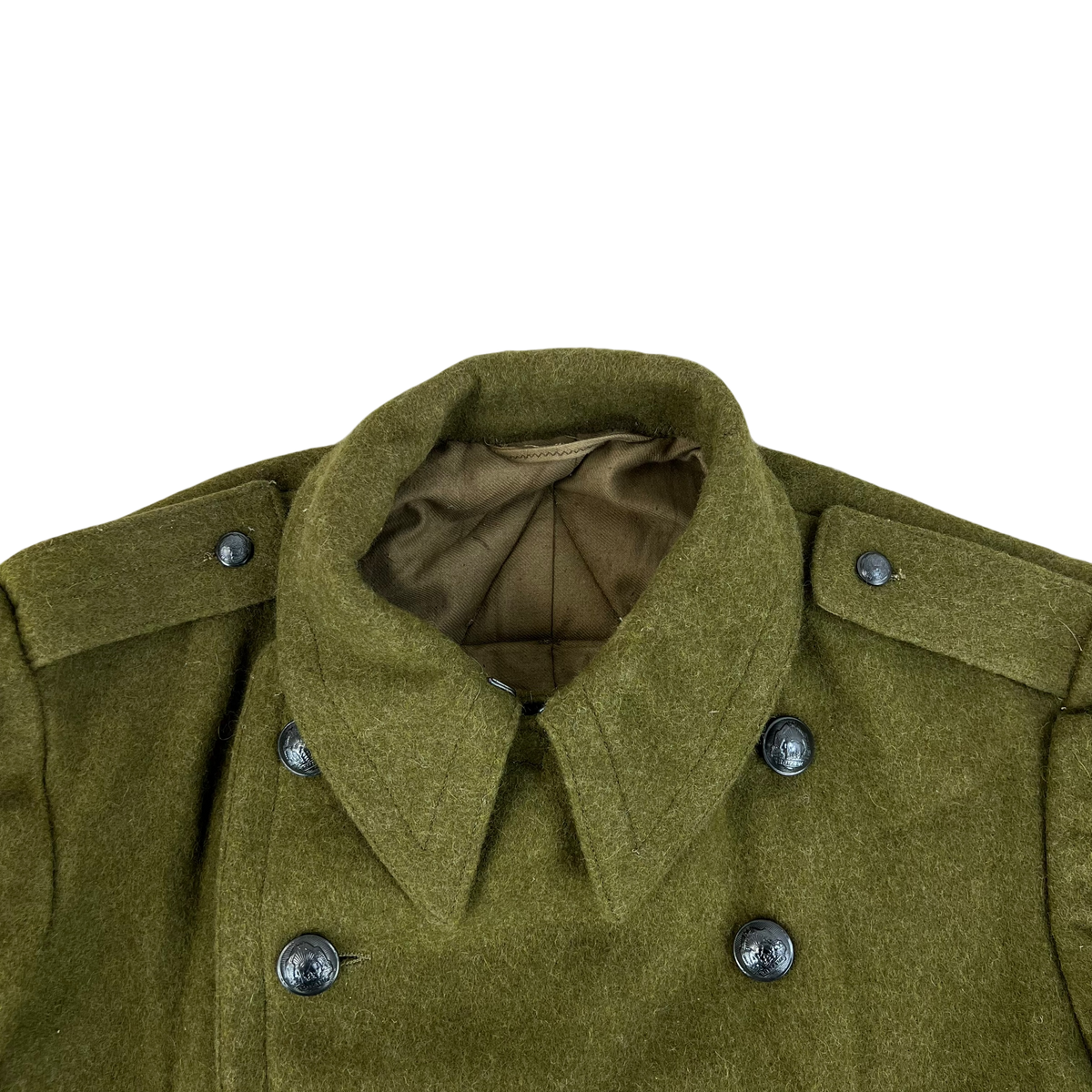 Romanian People's Army 70s Khaki Wool Greatcoat - Medium