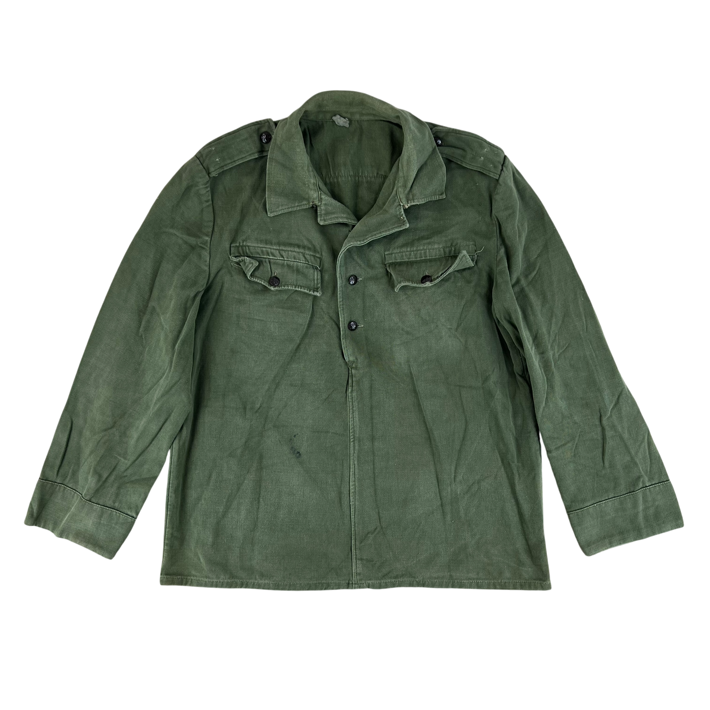 Bulgarian People's Army Olive Green Cossack Shirt - Large