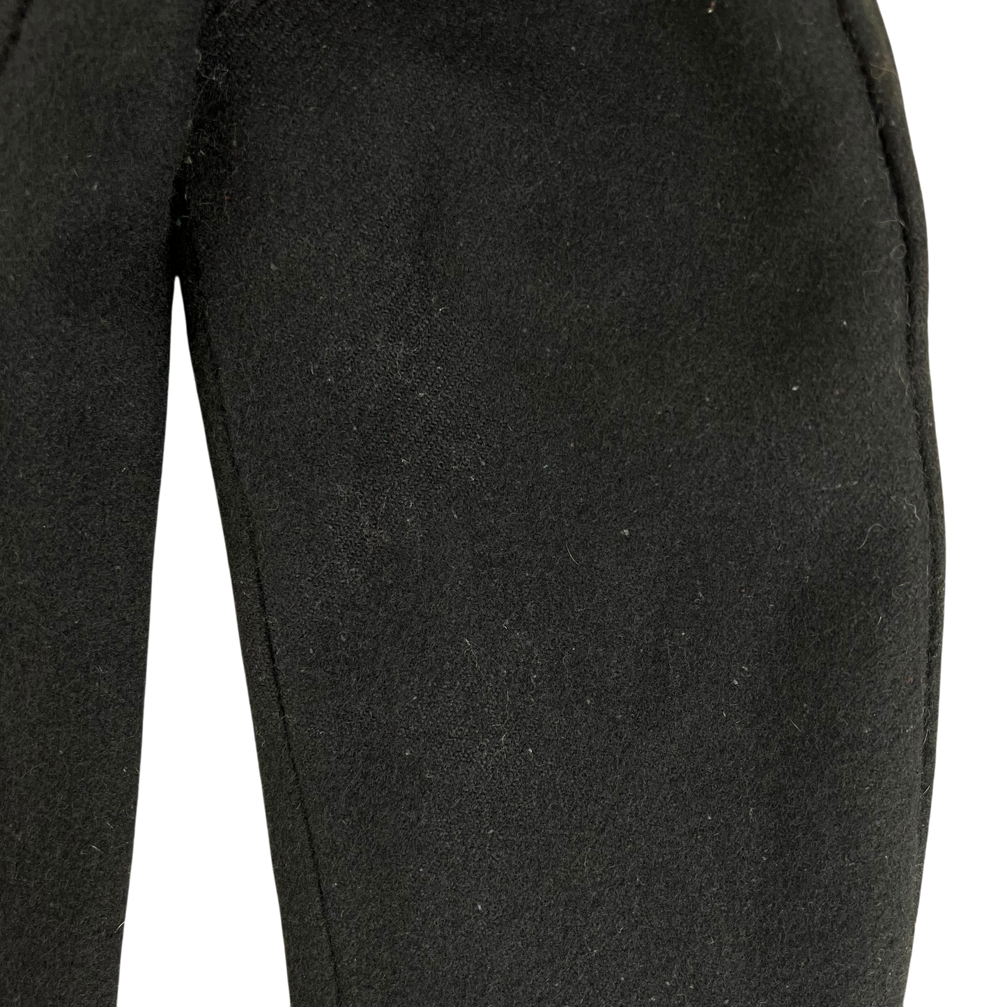 US Navy 70s Black Wool Peacoat - Medium