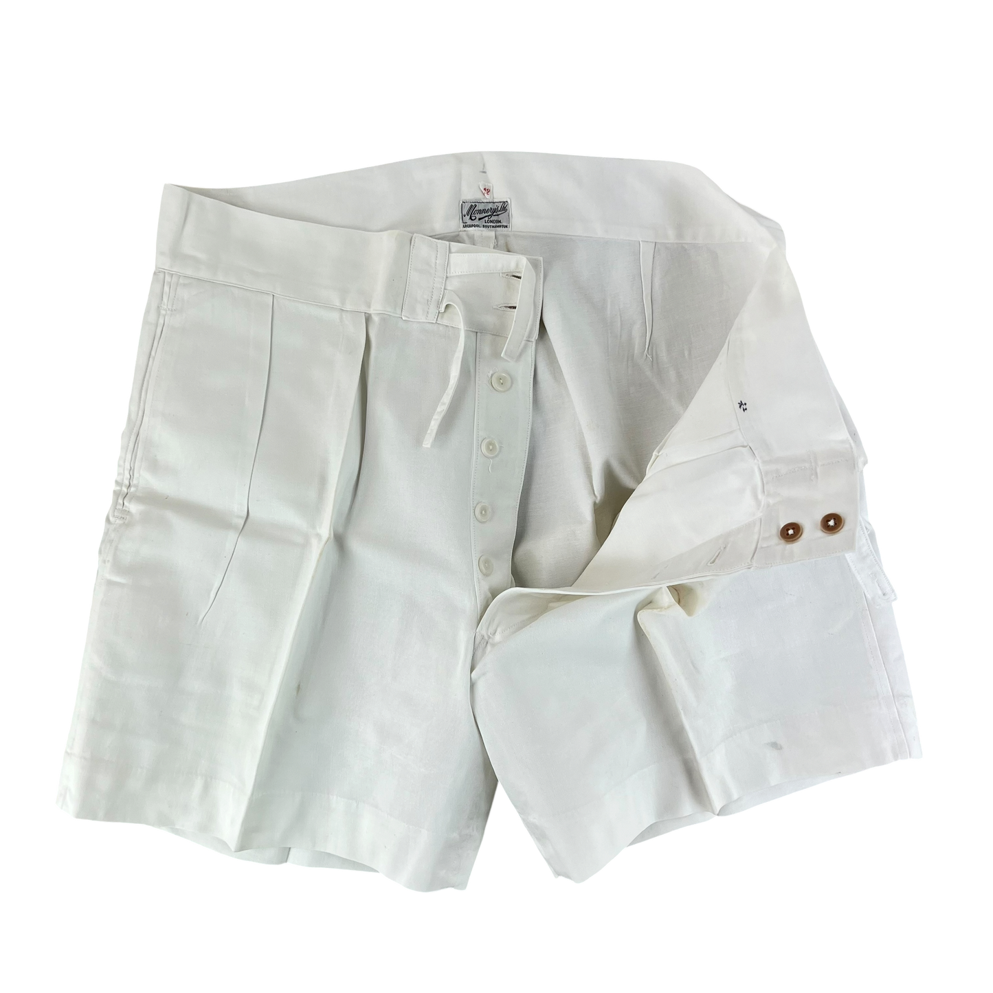 British Merchant Navy 50s Tropical White Shorts - W41