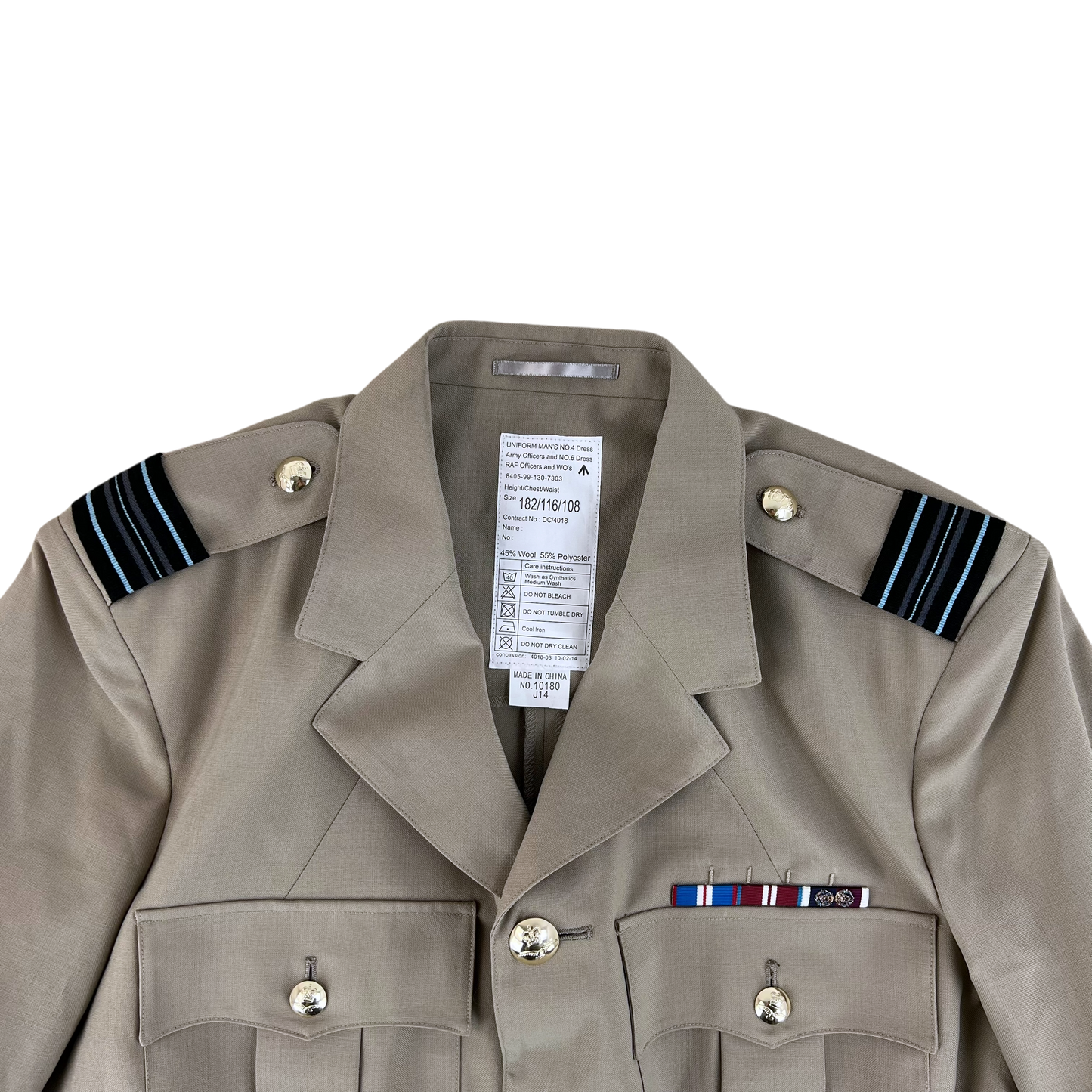British RAF No. 6 Tropical Dress Jacket w/ Belt - X Large 182/116