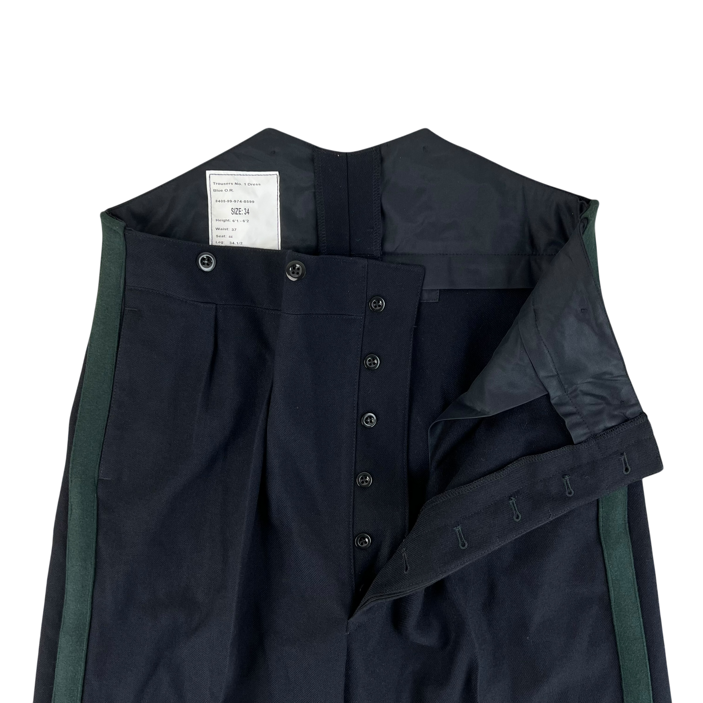 British Army No1 Blues Dress Trousers - Light Infantry / Rifles - W39 L34