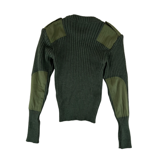 British Army Olive Green Pullover Jumper - Small 82cm