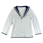 British Royal Navy Class II White Jumper Sailor's Top - Large