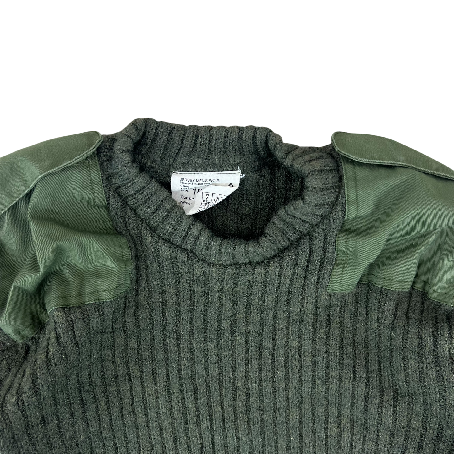 British Army Olive Green Pullover Jumper - Medium