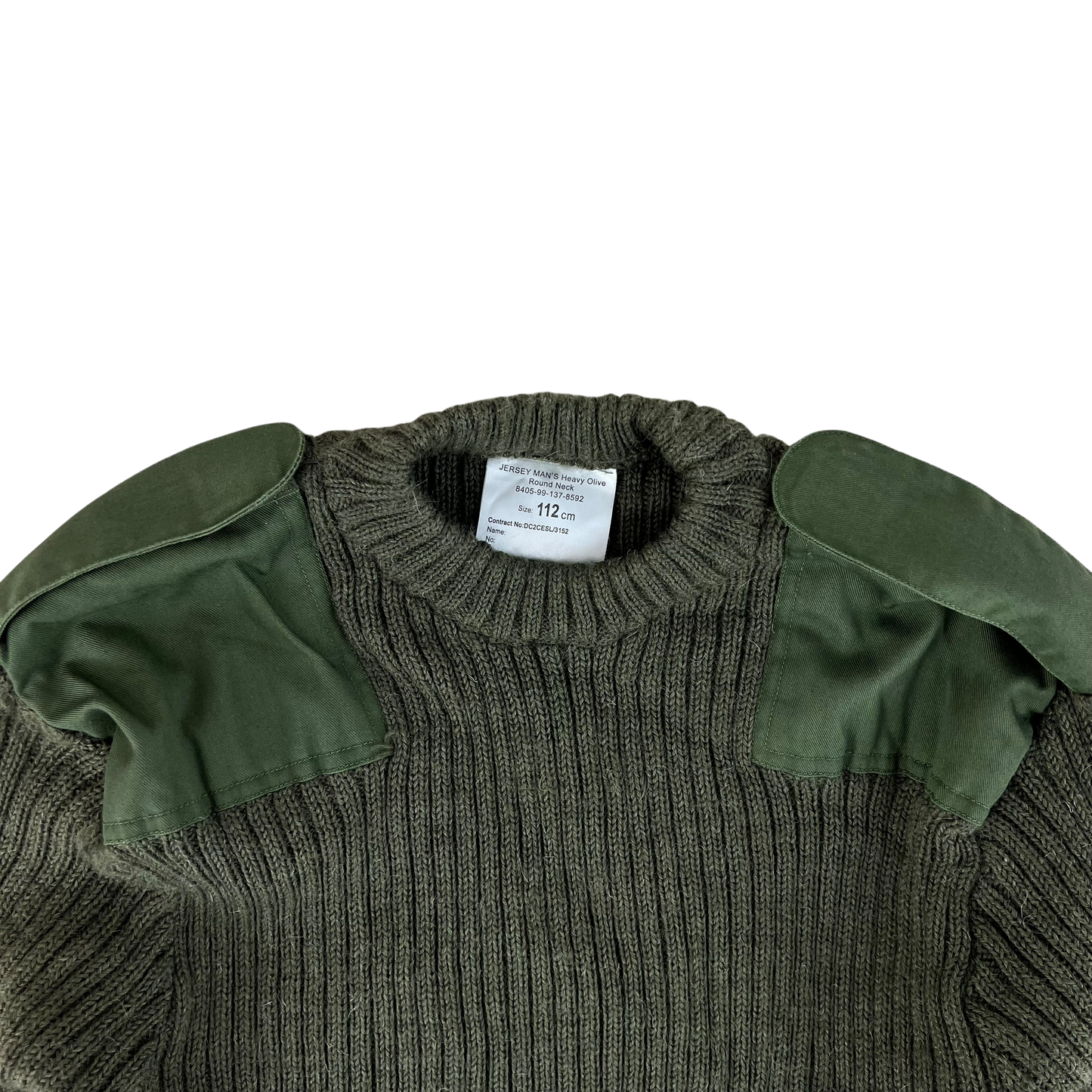 British Army Olive Green Pullover Jumper - Large 112cm