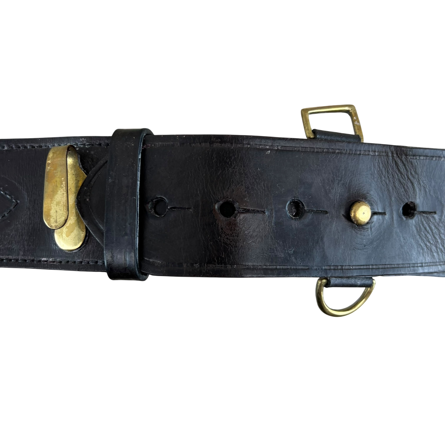 British Army Dark Brown Leather Belt - Large