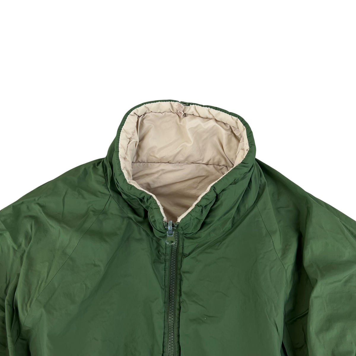 British Army Reversible Thermal Olive Green / Tan Quilted Jacket - Medium