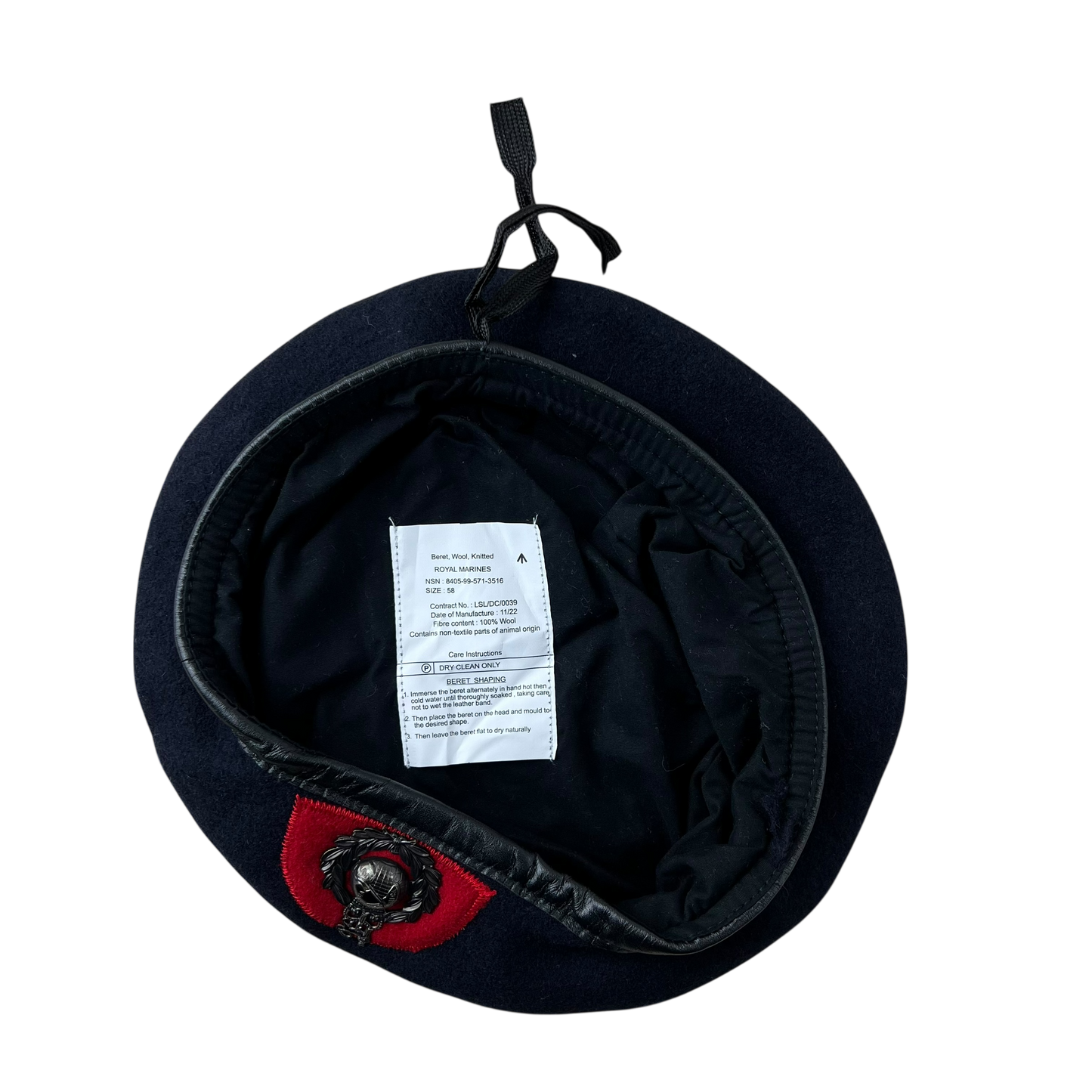 British Royal Marines Beret w/ Badge - Cadets - Medium 58cm