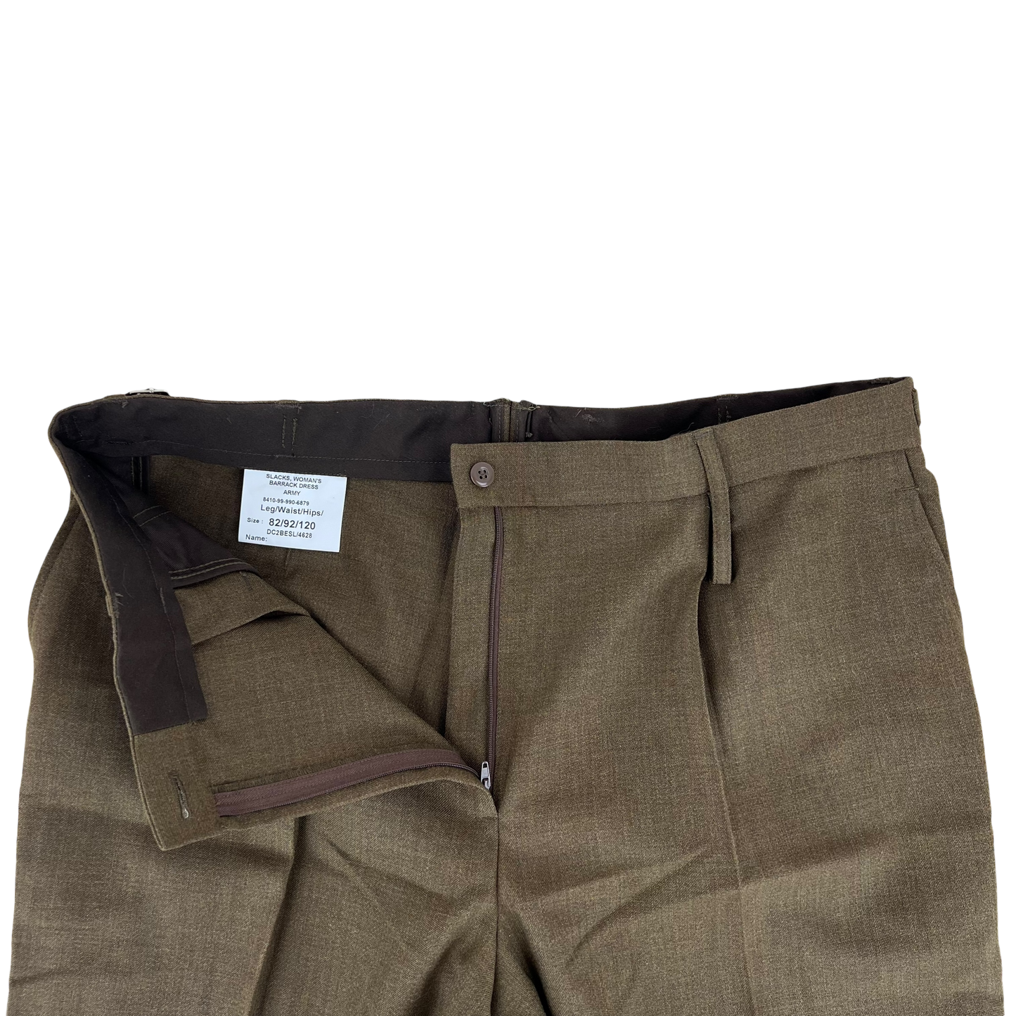 British Army No. 2 FAD Barracks Brown Women's Slacks Trousers - W38 L28.5