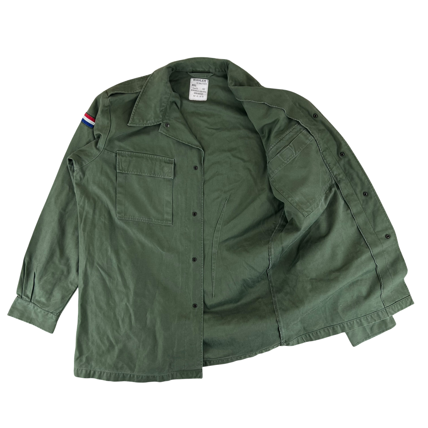 Dutch Army Field Shirt Jacket Green Long Sleeve - X Large