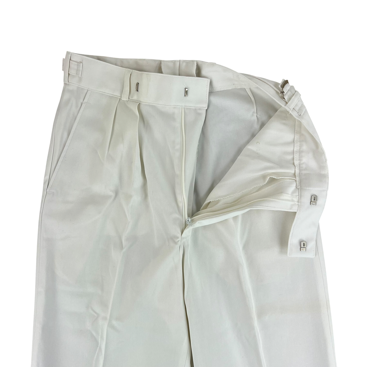British Royal Navy Officers & Class I & III White Dress Trousers - All Sizes
