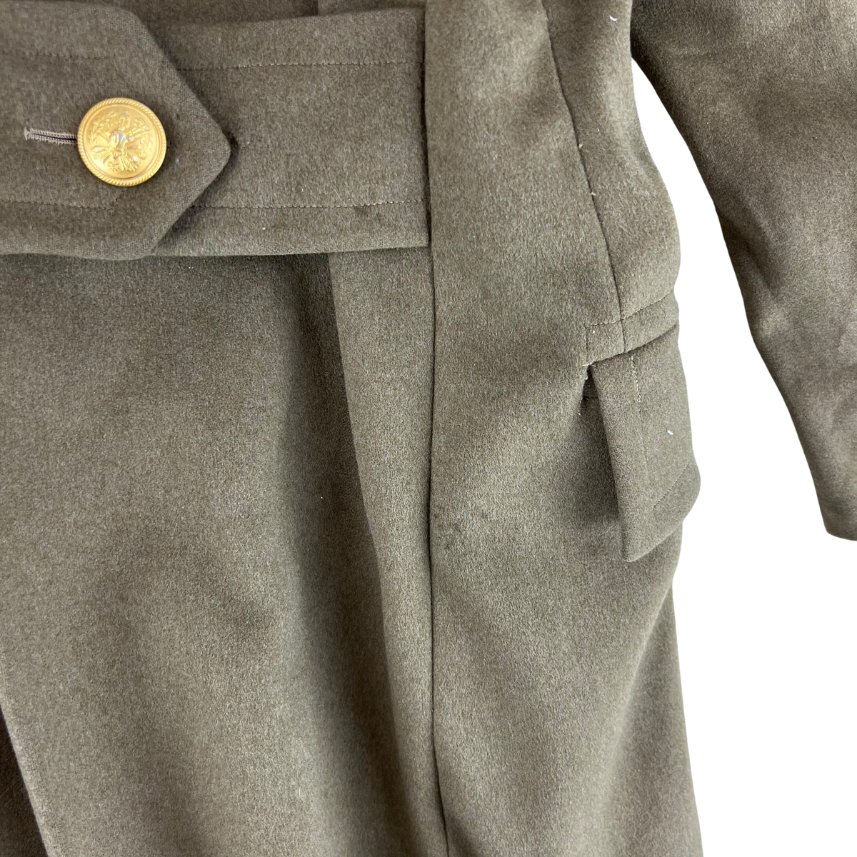 Italian Army 70s Khaki Greatcoat - Medium