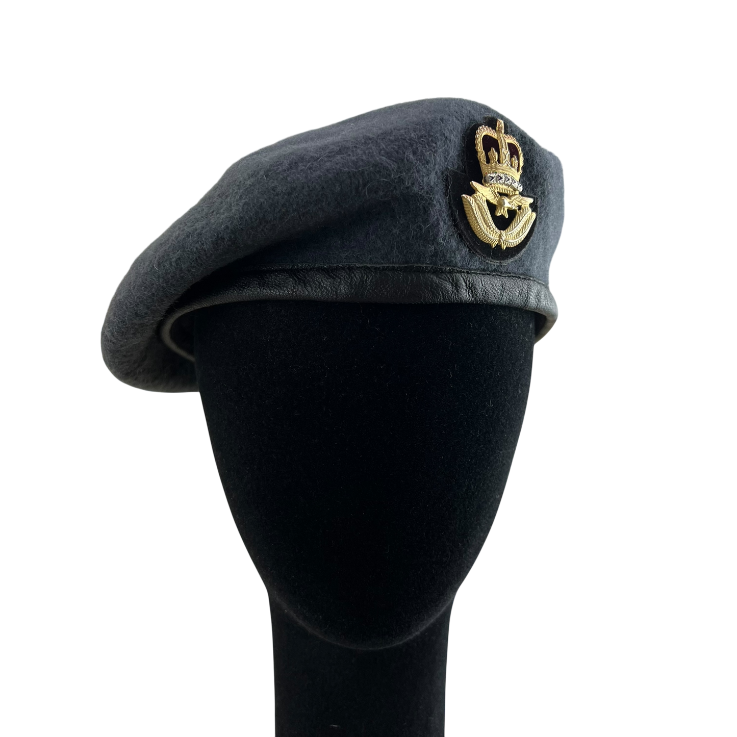 British RAF Beret w/ Officer's Badge - Medium 58cm