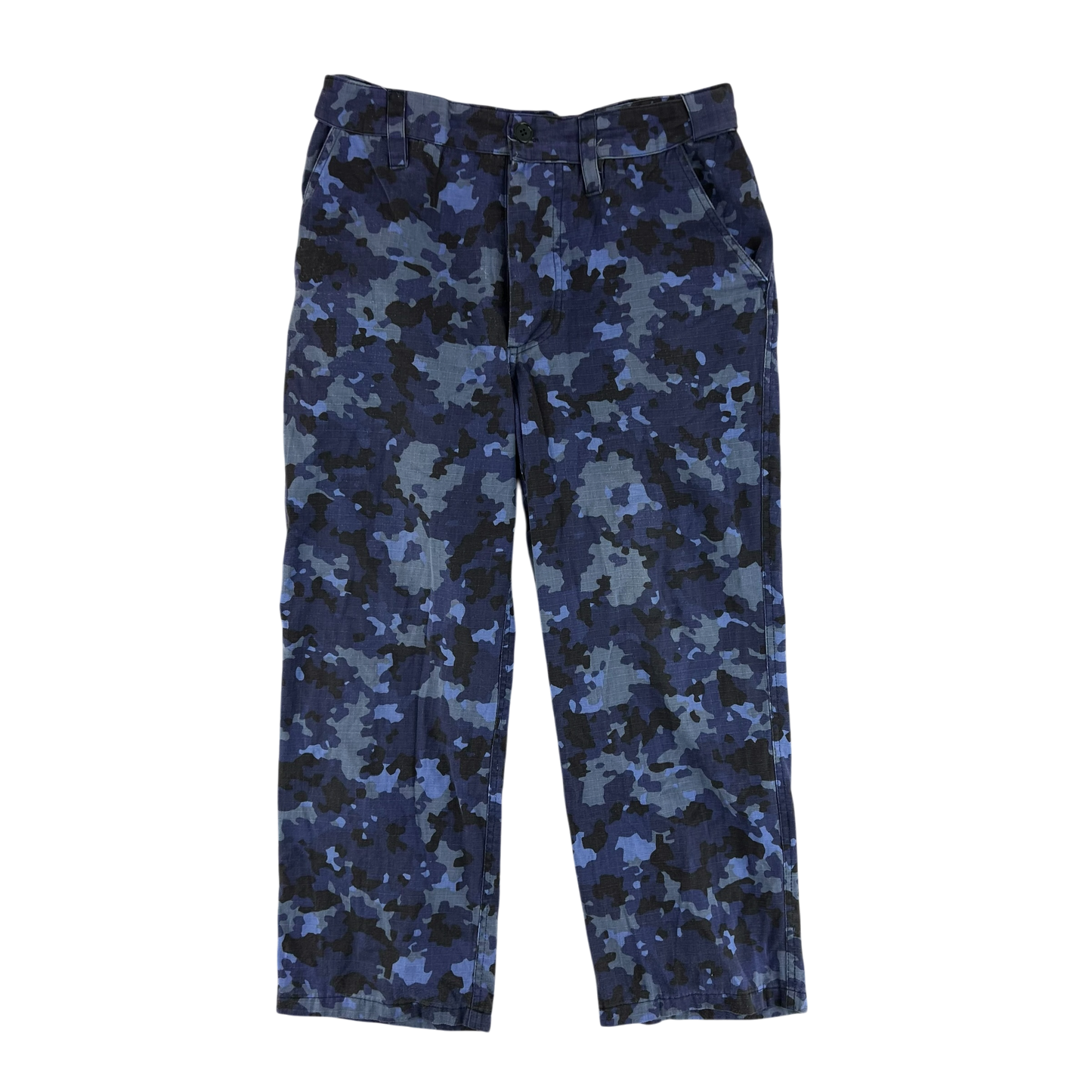 Romanian Navy M2017 Blue Camouflage Ripstop Trousers - W33 L24