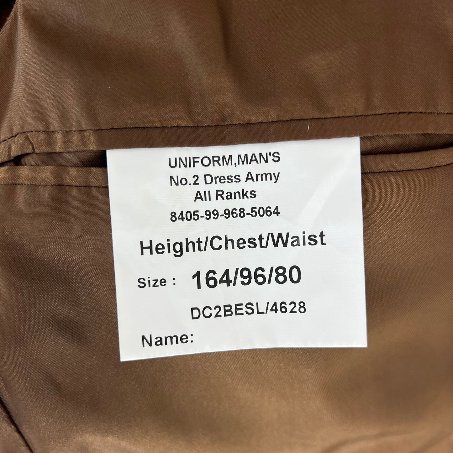 British Army No. 2 FAD Dress Jacket - Small 164/96