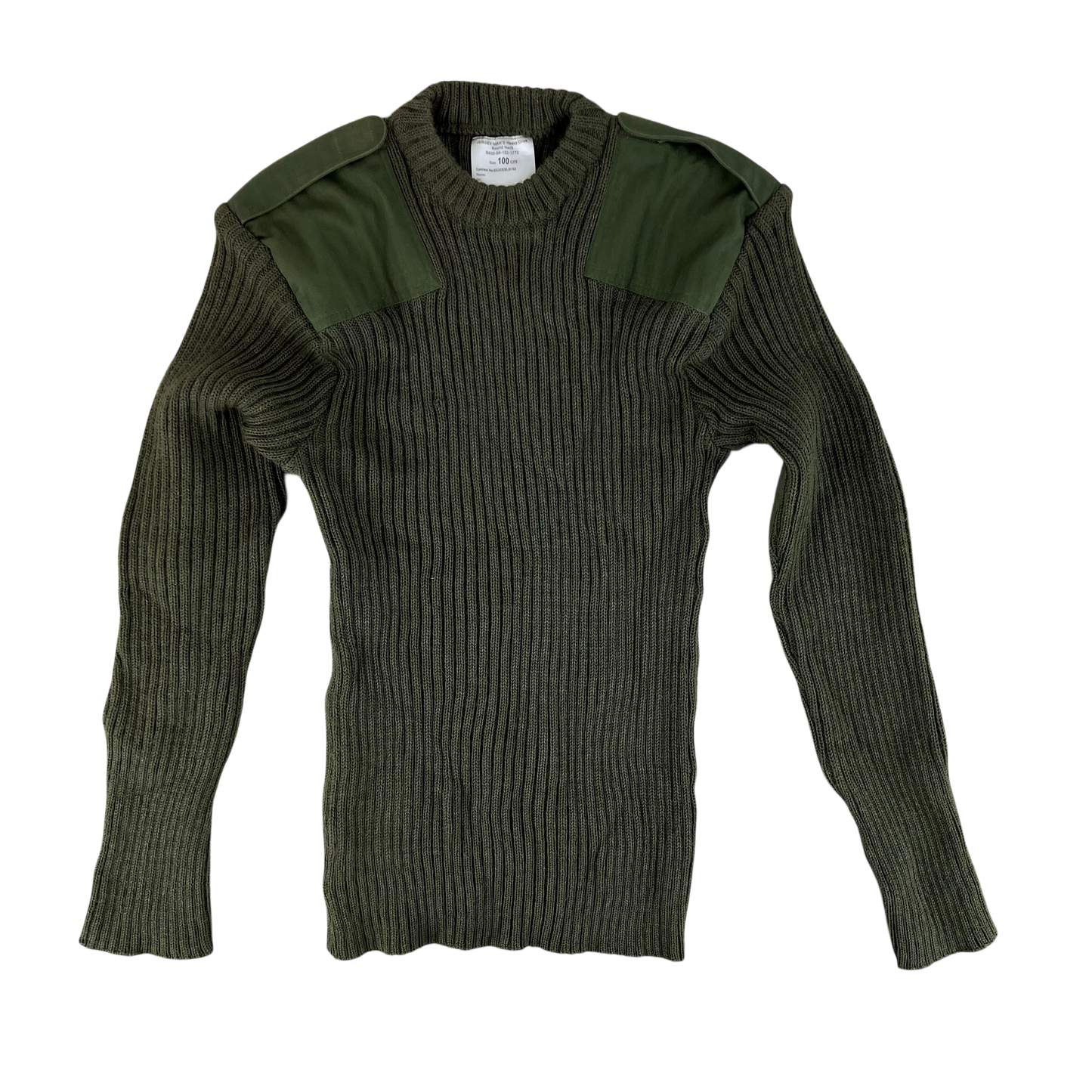 British Army Olive Green Pullover Jumper - Medium 100cm