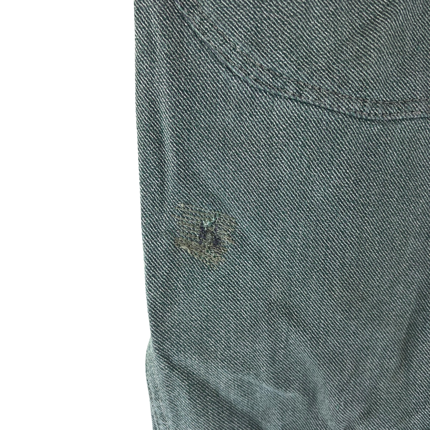 Swiss Army 70s Sage Green Denim Work Trousers - W37 L28.5