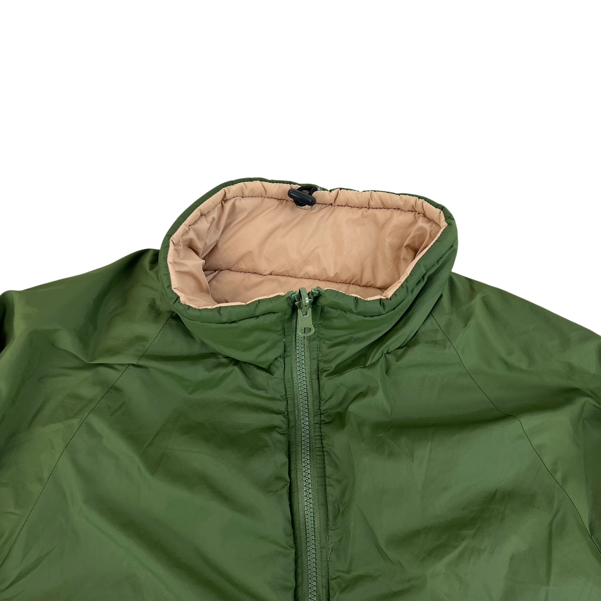 British Army Reversible Thermal Olive Green / Tan Quilted Jacket - Medium