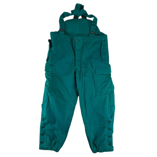 Austrian Army Thermal Insulated Green Blue Bib Overalls - Large 104-108 III/IV