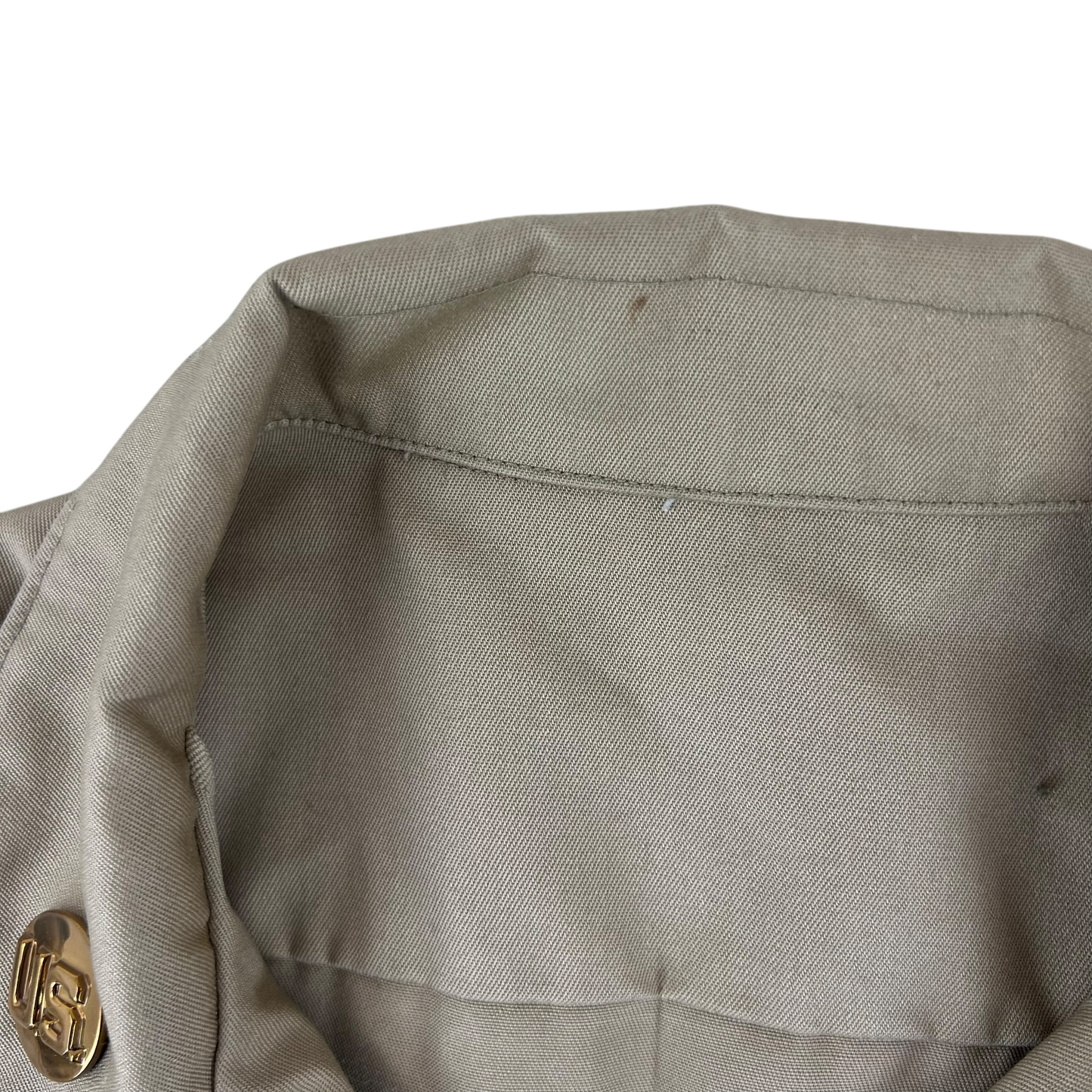 US Army 70s Khaki Short Sleeve Shirt w/ Decorations - Large
