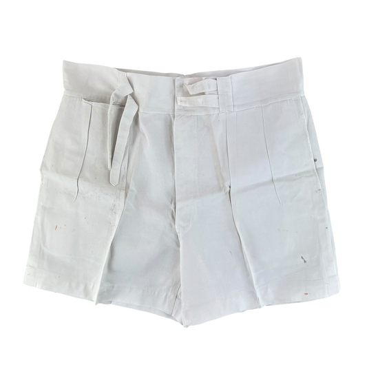 British Merchant Navy 50s Tropical White Shorts - W40