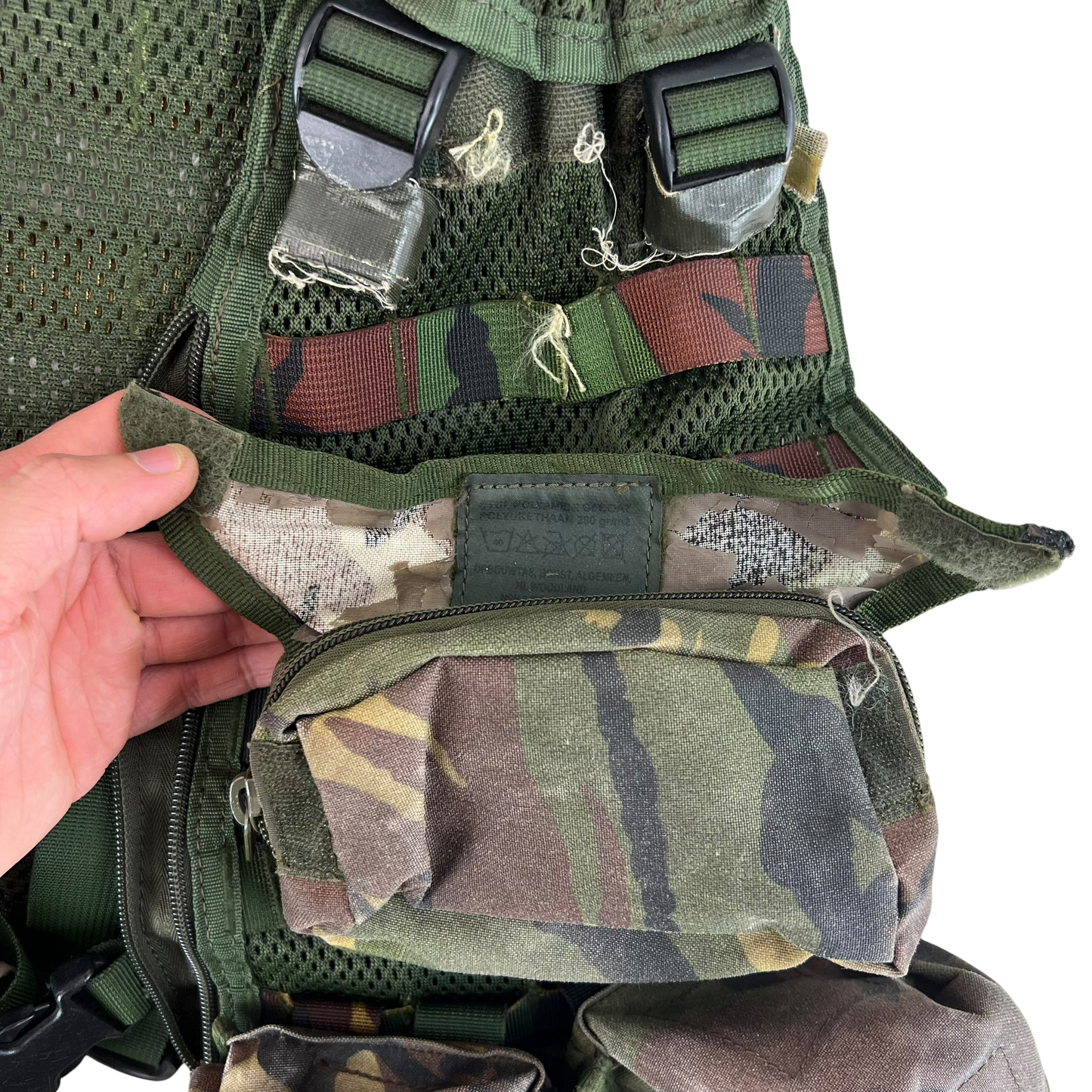 Dutch Army M93 DPM Woodland Camouflage Tactical Webbing Vest - Medium