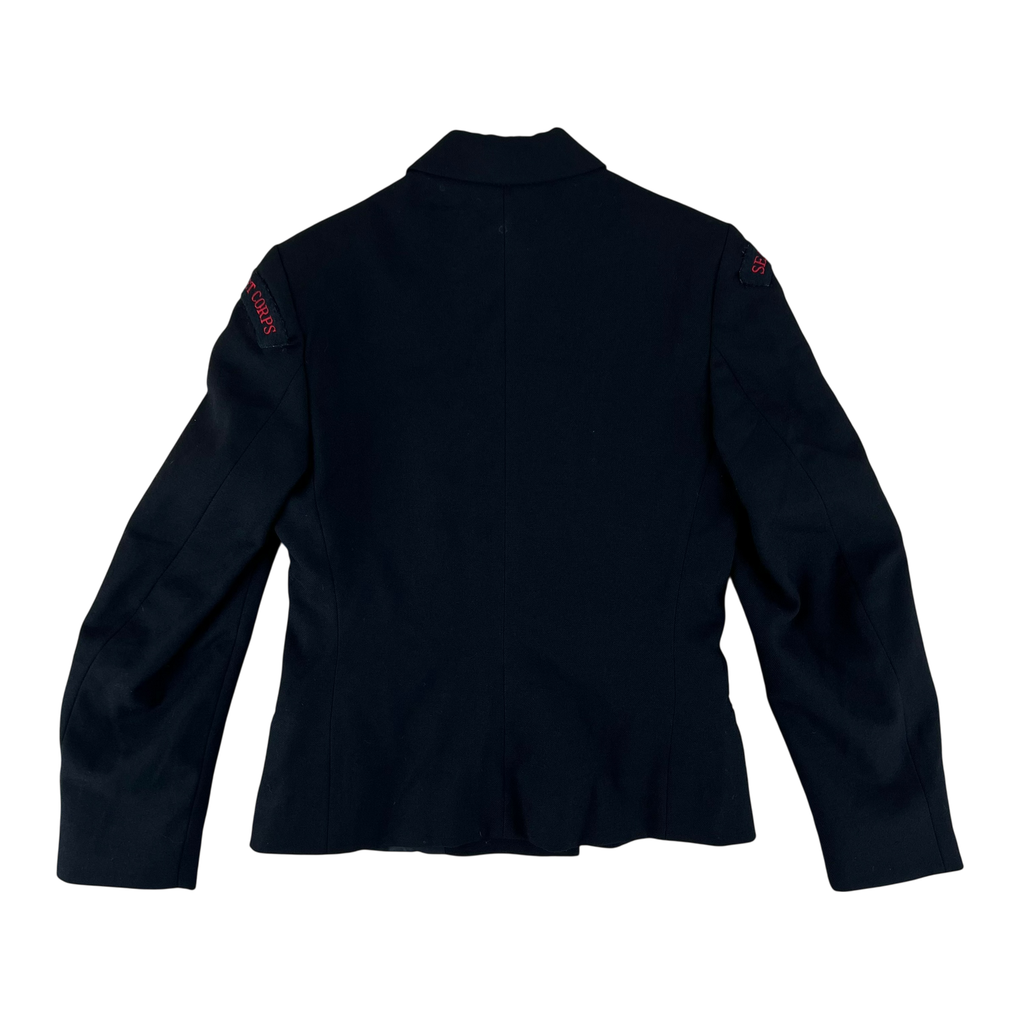 British Royal Navy Women's WRNS Diagonal Serge Black Blazer - X Small SIZE 1