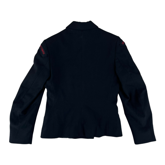 British Royal Navy Women's WRNS Diagonal Serge Black Blazer - X Small SIZE 1