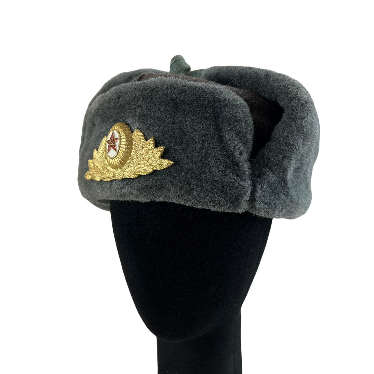 Soviet Red Army Officer's Grey Ushanka - Small