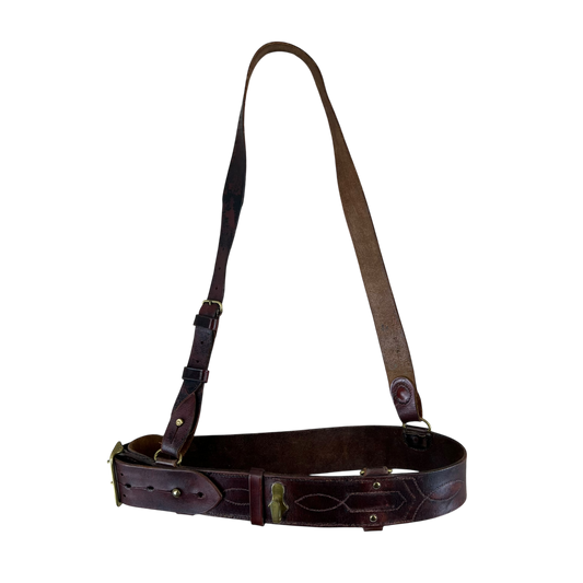British Army Brown Sam Browne's Leather Belt - Small