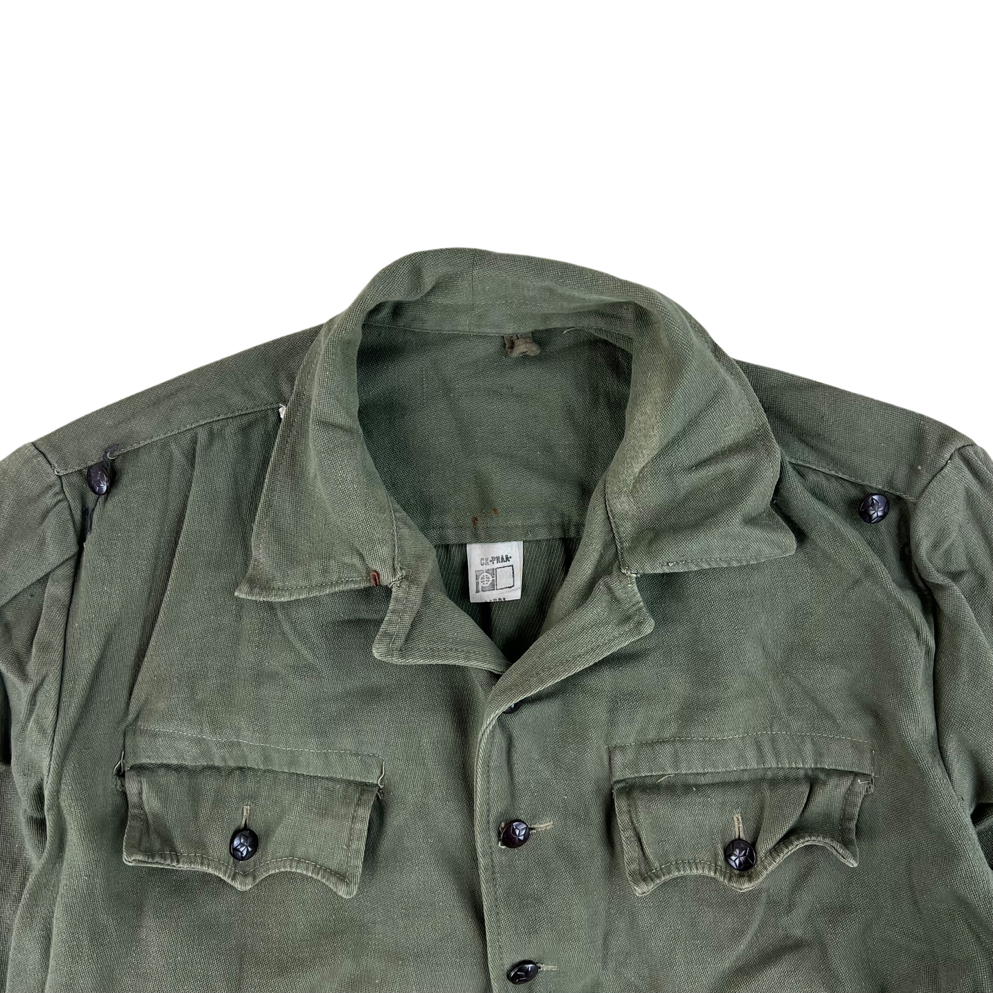Bulgarian People's Army Olive Green Cossack Shirt - Large