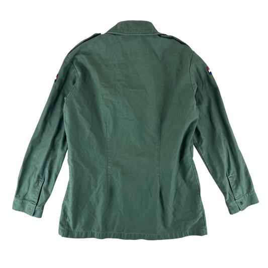 Dutch Army Field Shirt Jacket Green Long Sleeve - Large
