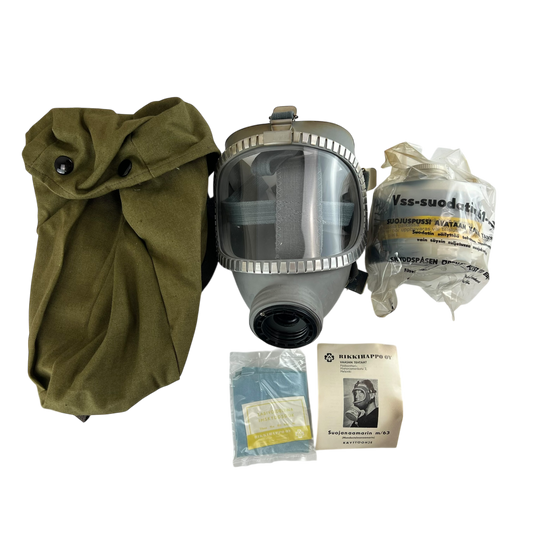 Finnish Army M65 Gas Mask Complete Kit