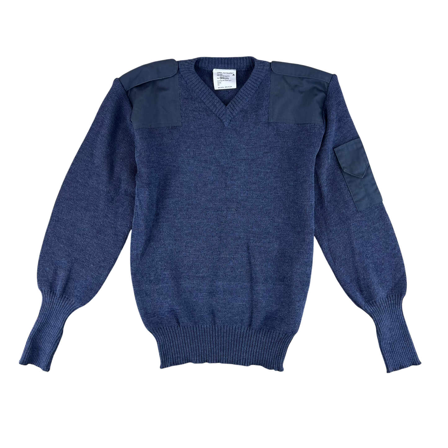 British RAF Wool V Neck Pullover Jersey Jumper - Medium
