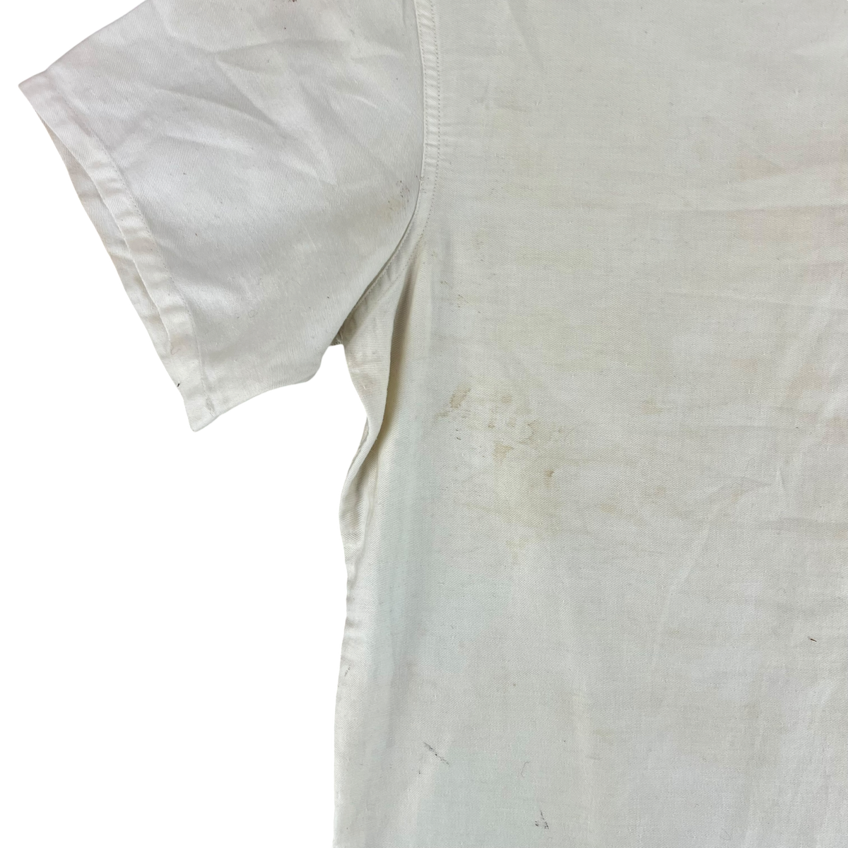 British Royal Navy 40s White Jumper Sailor's Top - Small