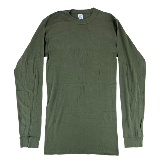 Dutch Army Thermal Olive Green Long Sleeve T Shirt - Small