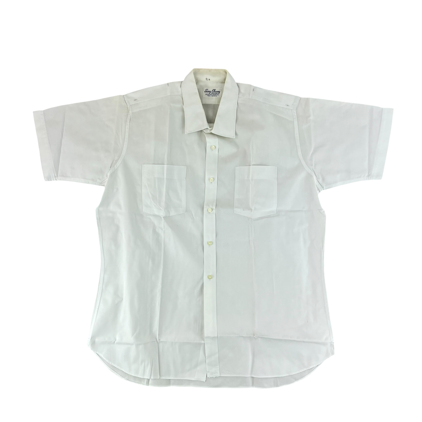 British Merchant Navy 50s Officer's Tropical Short Sleeve Shirt - Large