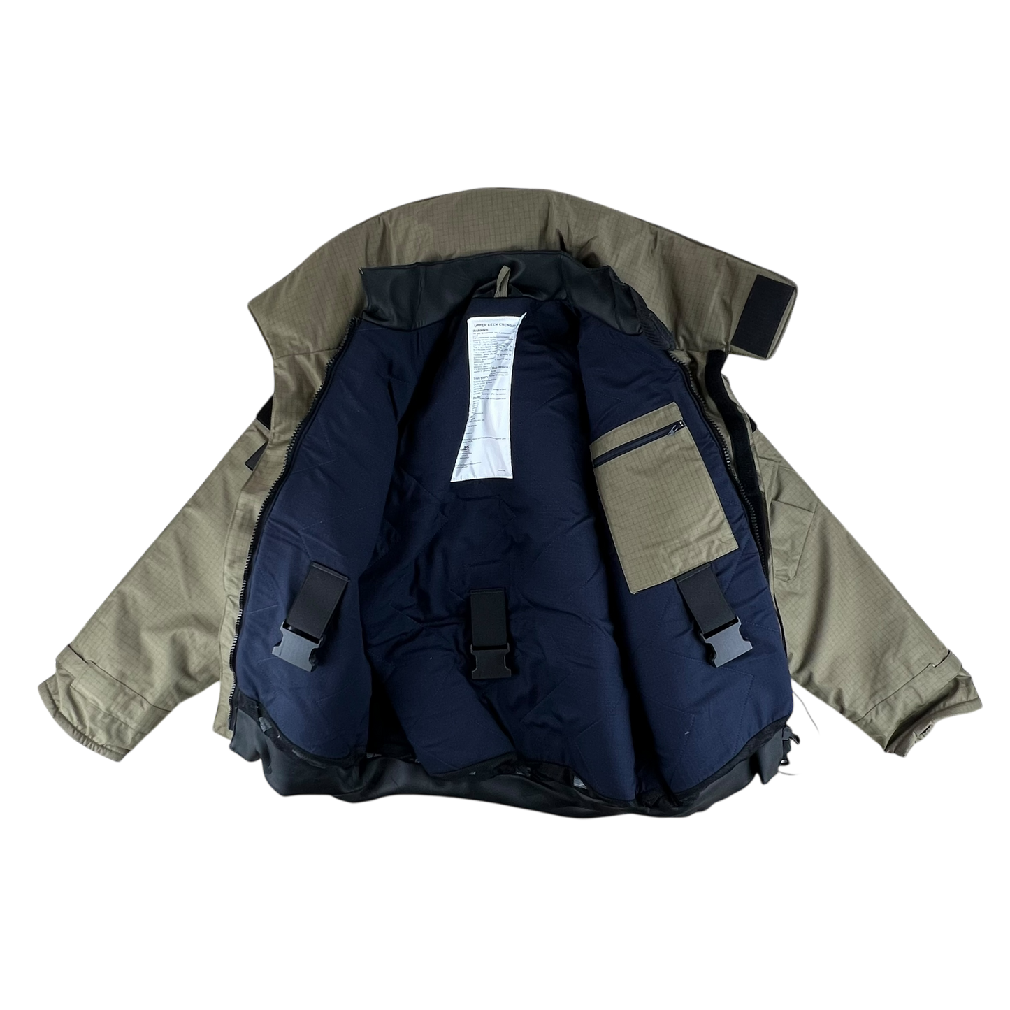 British Royal Navy Olive Upper Deck Jacket - X Large