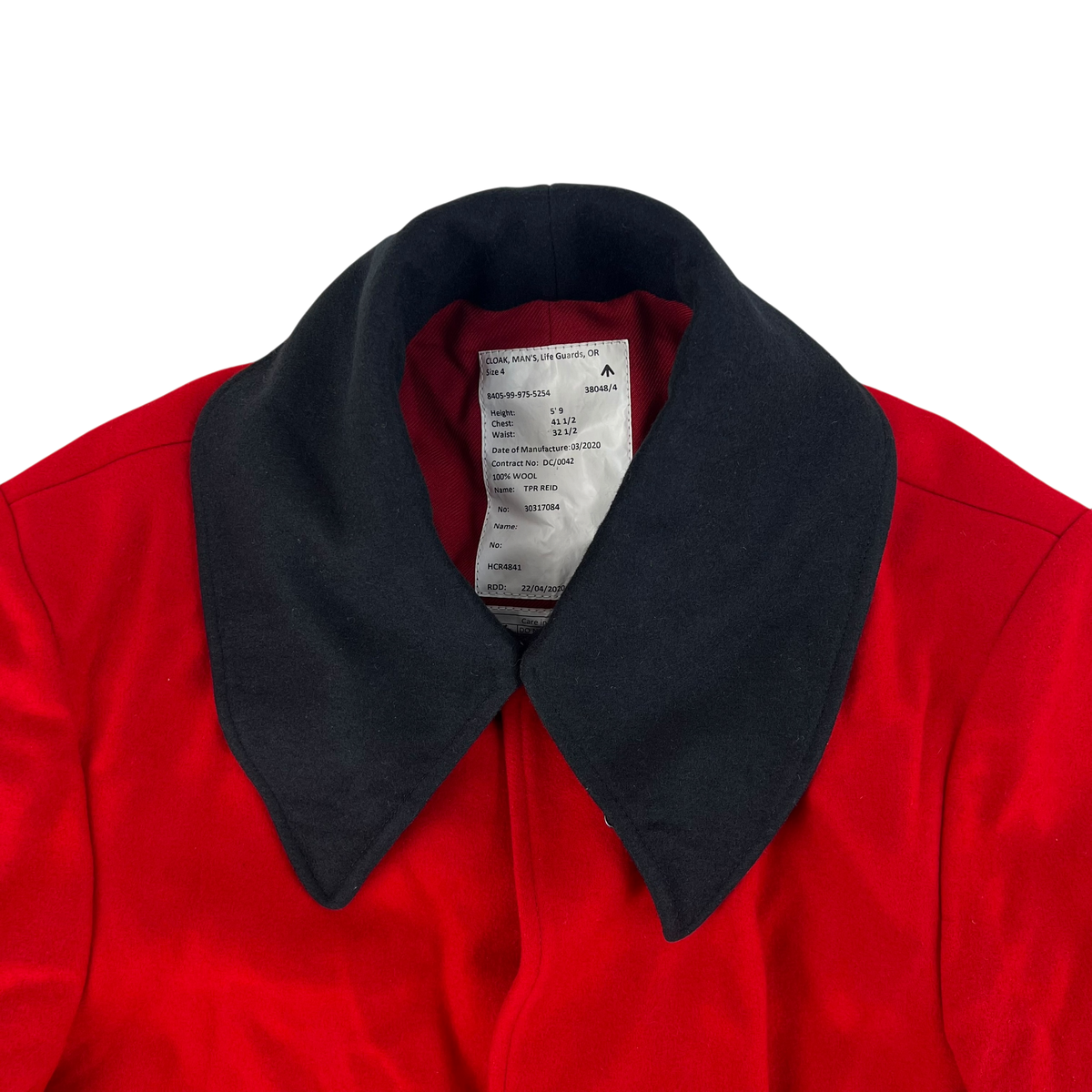 British Army Household Cavalry / Life Guards Scarlet Red Cloak - Large