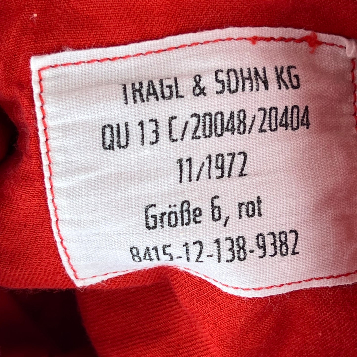West German Army Cotton PT Red Swim Shorts - Medium