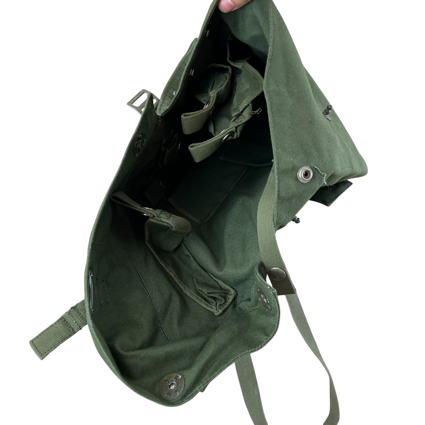 Swedish Army M51 Bag Gas Mask Haversack Olive Green Canvas