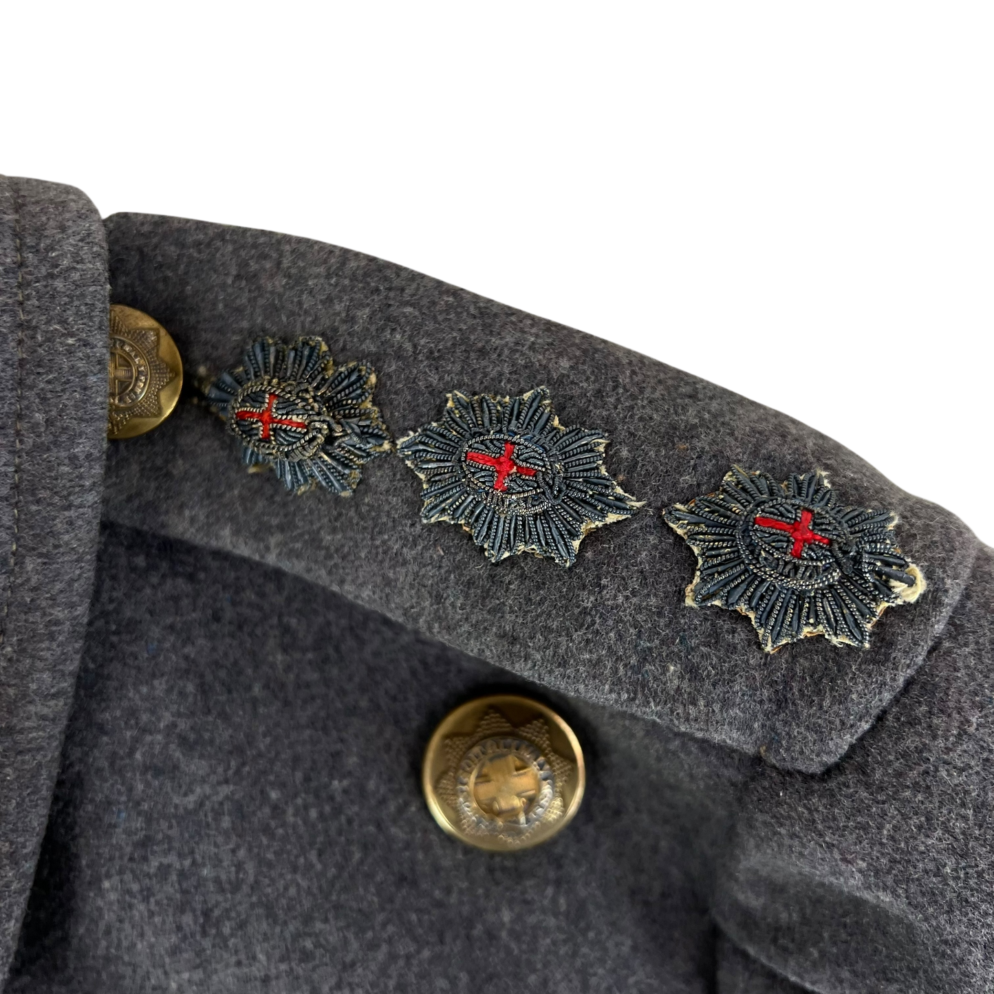 British Army 30s Footguards Officer's Double Breasted Wool Greatcoat - Coldstream Guards - Small