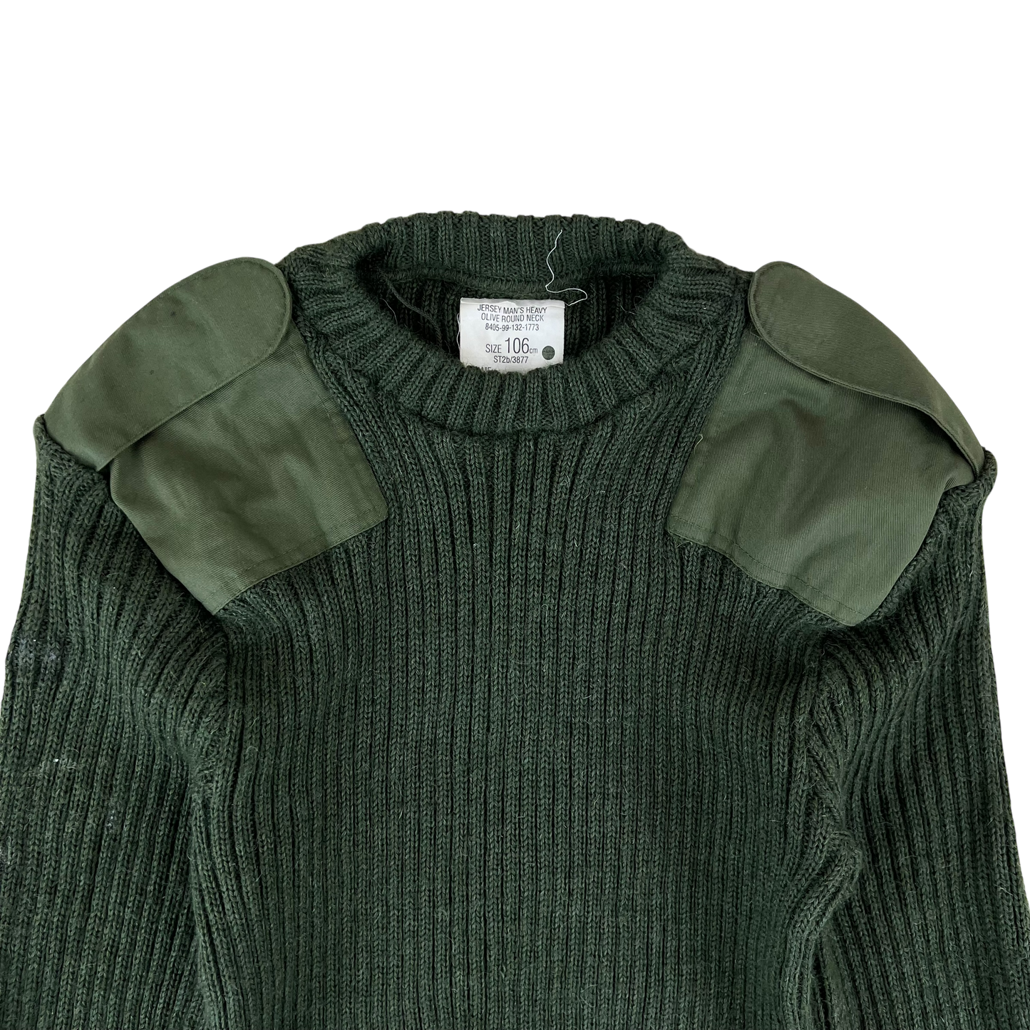 British Army Olive Green Pullover Jumper - Medium 106cm