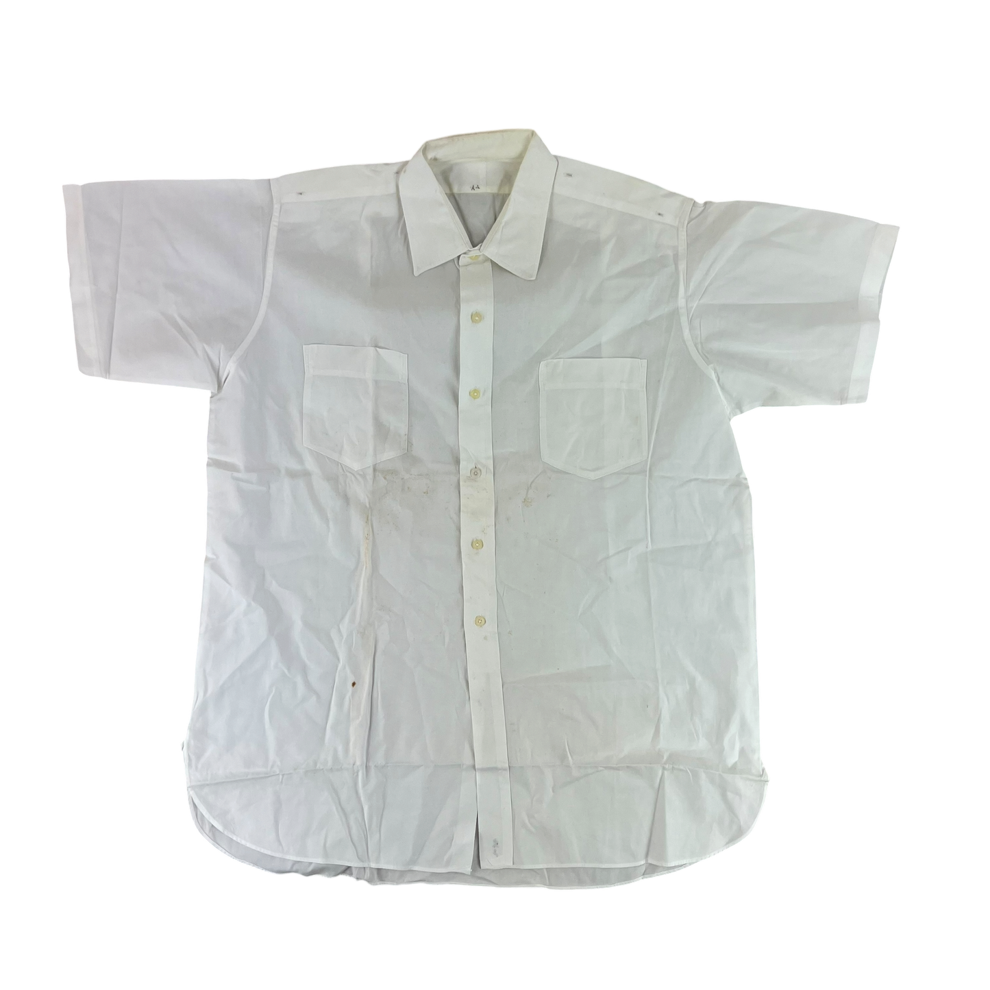 British Merchant Navy 50s Officer's Tropical Short Sleeve Shirt - Large