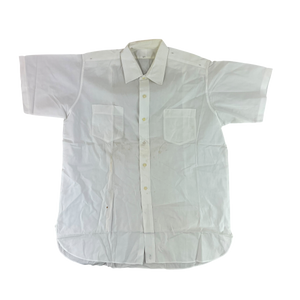 British Merchant Navy 50s Officer's Tropical Short Sleeve Shirt - Large
