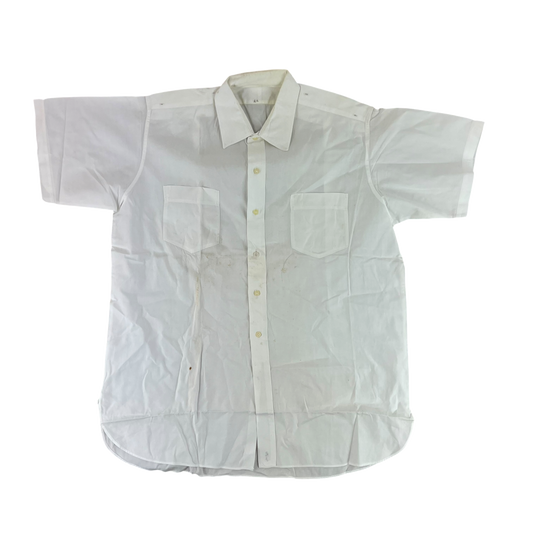 British Merchant Navy 50s Officer's Tropical Short Sleeve Shirt - Large