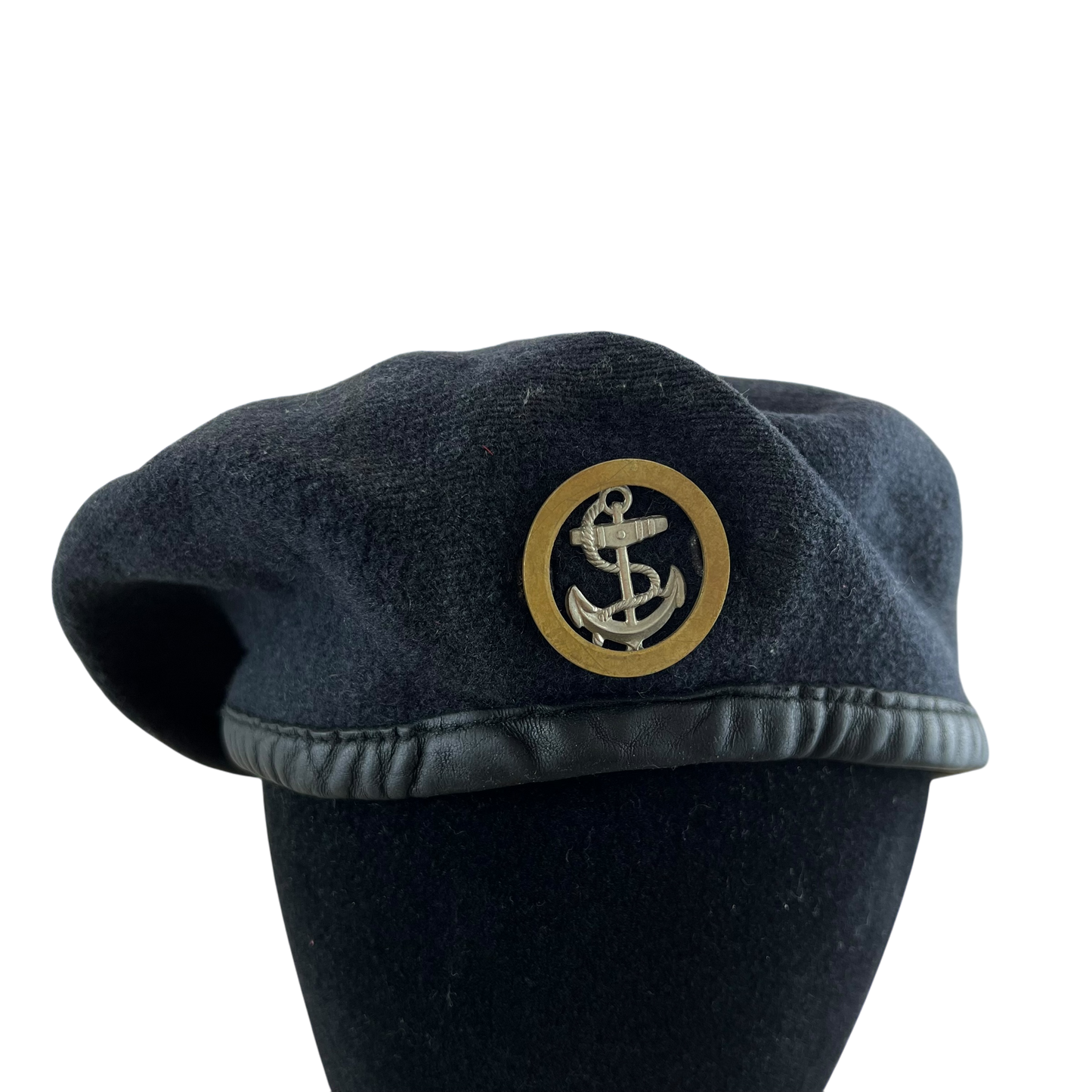 British Royal Navy Rating Beret w/ Badge - Small Medium