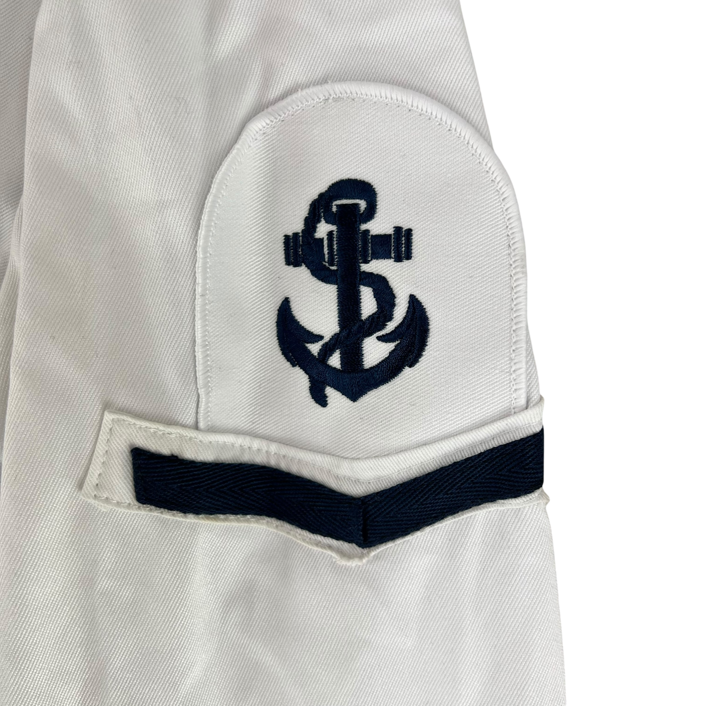 British Royal Navy Women's Class II White Jumper Sailor's Top - Small 170/88